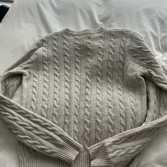 Brandy Melville Cream Cable Knit Cardigan - Picture 3 of 3